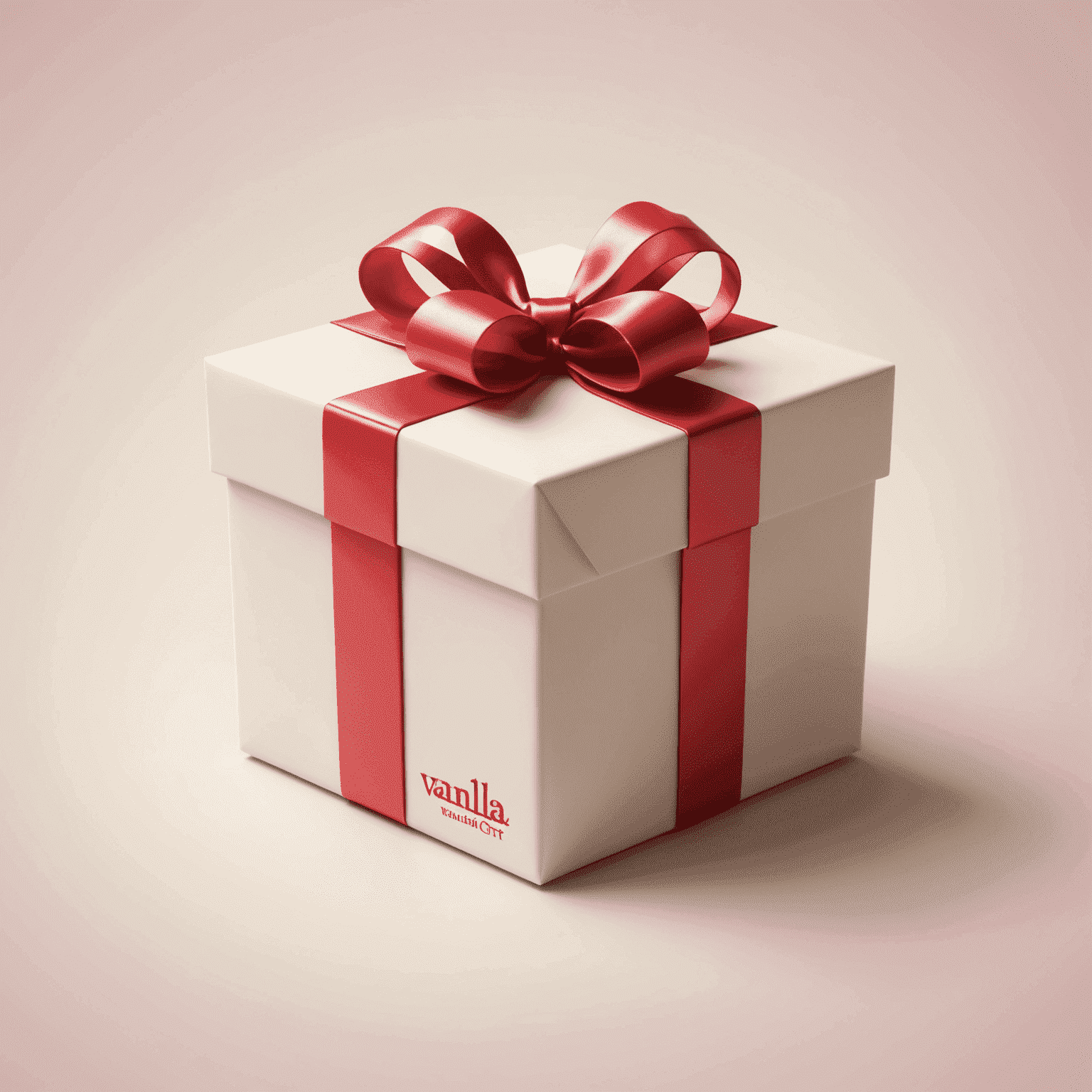 Vanilla Gift logo featuring a stylized gift box with a red and pink color scheme